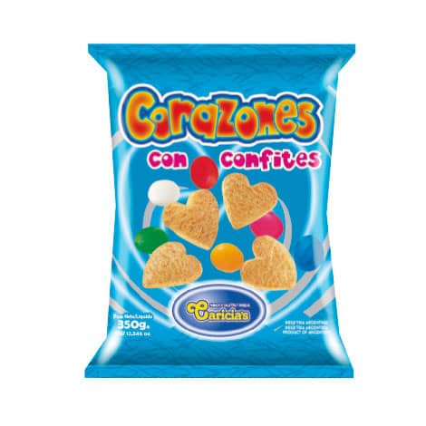 Corazones con Confites x 300 grs.